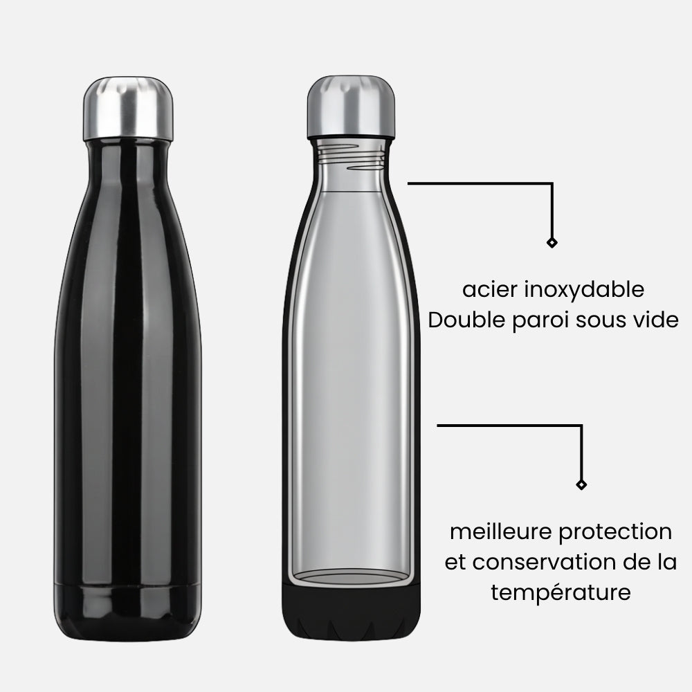 Gourde Isotherme Noire - 6H