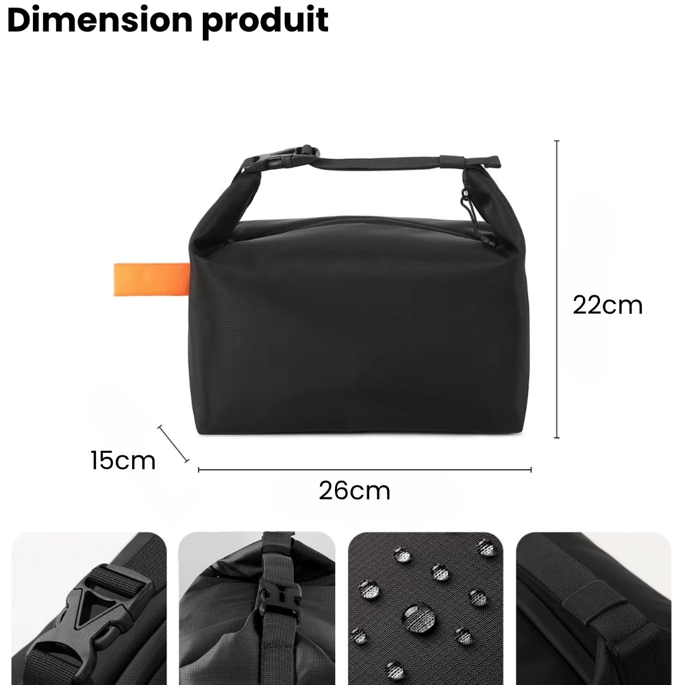 Sac Isotherme Repas Noir Avec Hanse