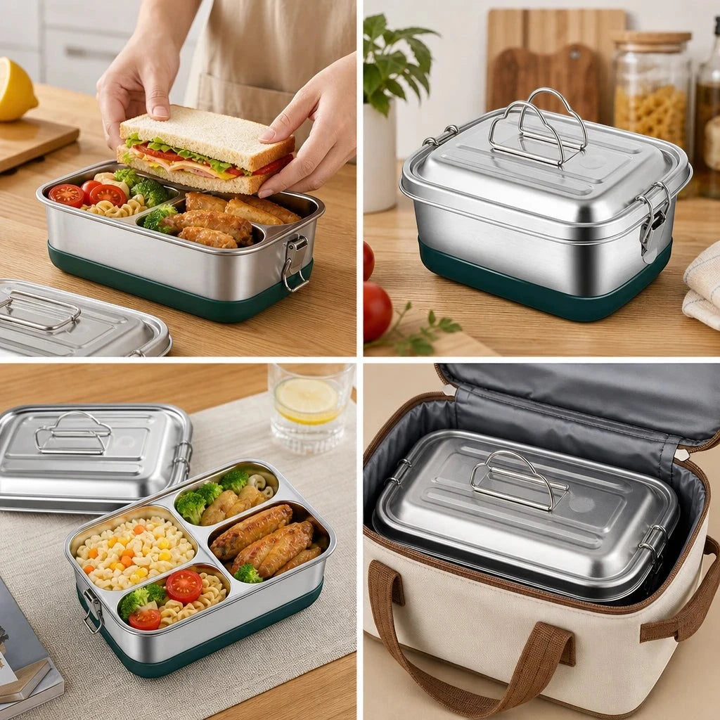 Inox Lunch Box En Acier Inoxydable Hermétique