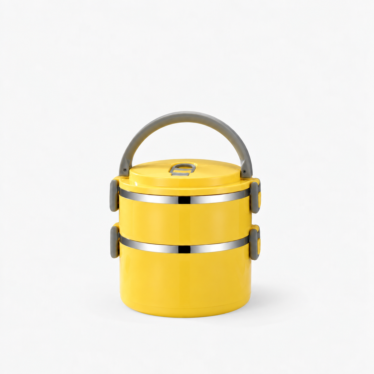 Lunch box grande capacité jaune 2 étages