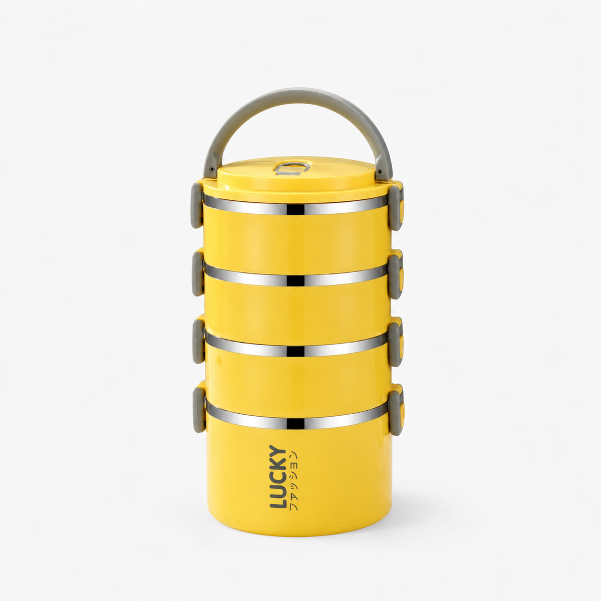 Lunch box grande capacité jaune 4 étages
