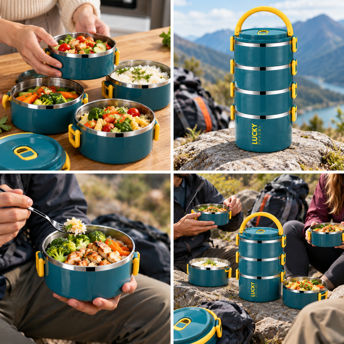 Lunch box grande capacité à la maison et en randonnée