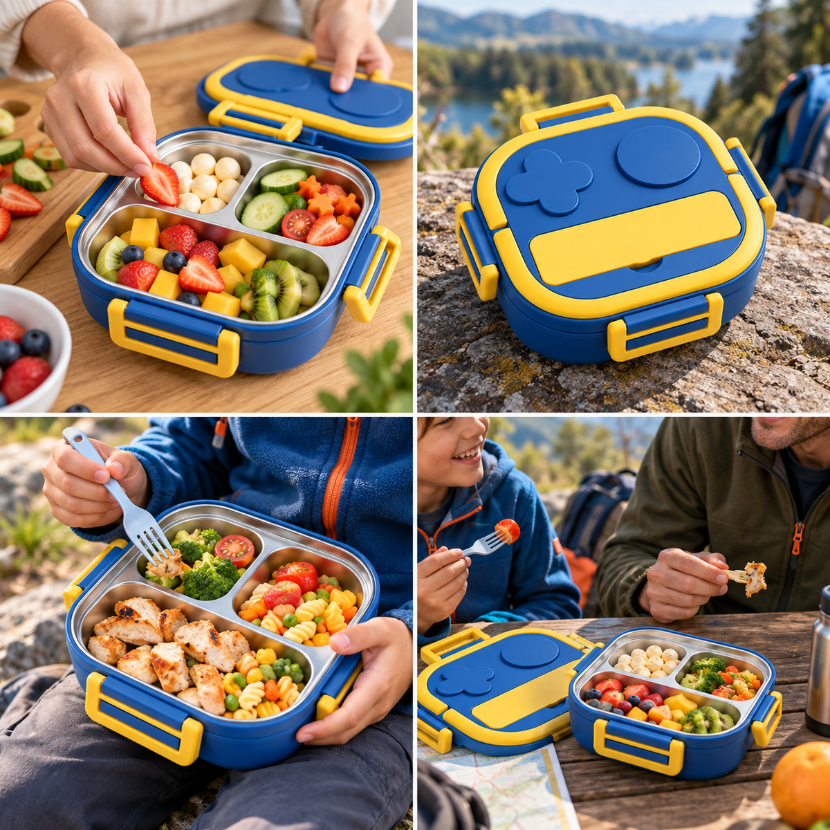 Lunch box isotherme enfant en pique-nique et à la maison