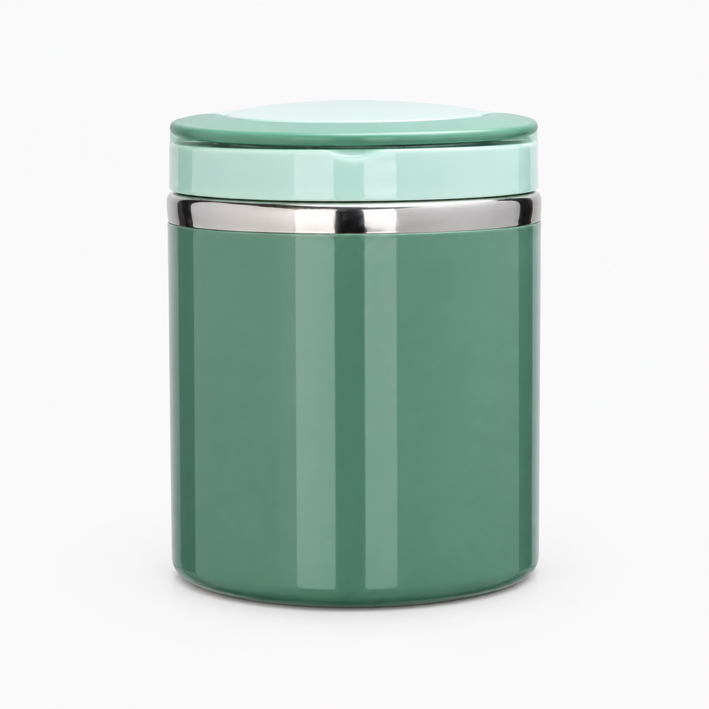 Lunch box isotherme pour soupe vert sauge 1000 ml, vue de face